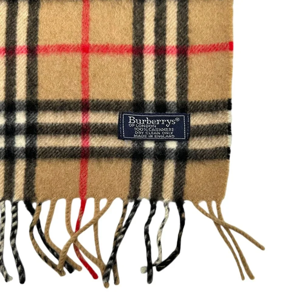 Burberry Classic Nova Check Plaid Cashmere Scarf - Picture 3 of 3